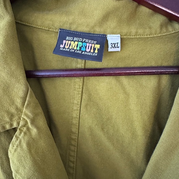 Big Bud Press 3XL olive green short sleeve jumpsuit - FITS LIKE A 2X - Picture 2 of 5